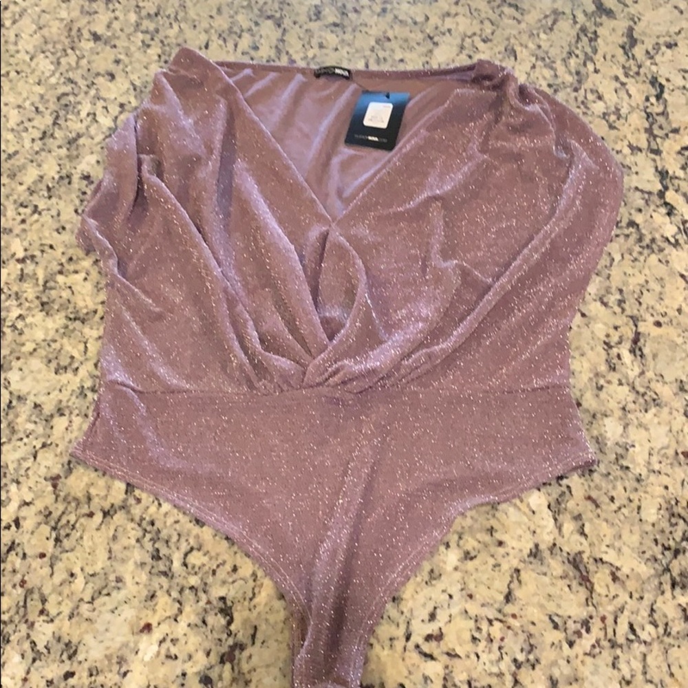 Purple body suit (glitter)
